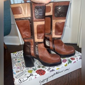 Jeffrey Campbell Platform Leather Patchwork Boots (KEELY style)